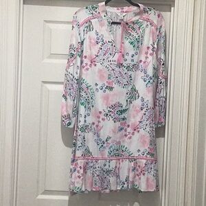 Crown & Ivy Pink and Green Relaxed Tunic Dress